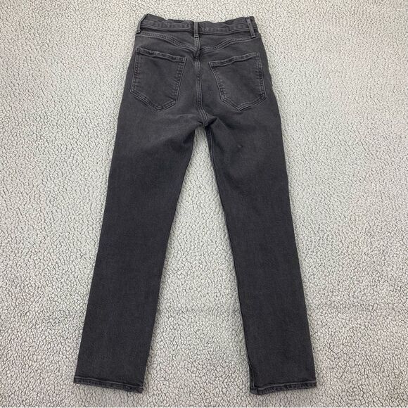 AGOLDE Women's Riley High Rise Straight Crop Button Fly Jeans  |   Size:  24 - Picture 4 of 14